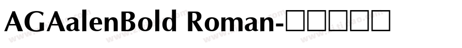 AGAalenBold Roman字体转换